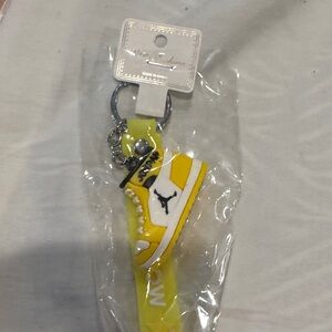 Yellow Sneaker Keychain with Jumpman Logo